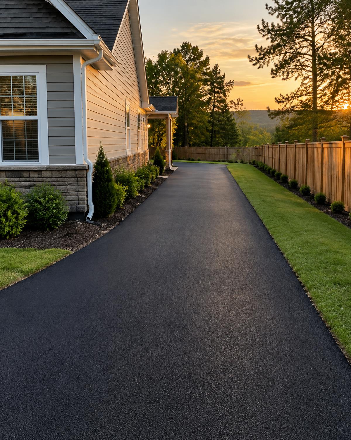 Asphalt parking lots